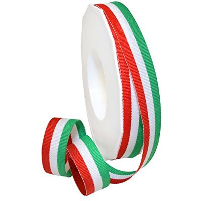 Morex Ruban gros-grain rayé en polyester, décorations de fête, emballage cadeau, motifs amusants, 1,6 cm x 18,1 m, italien Morex Ruban gros-grain rayé en polyester, décorations de fête, emballage cadeau, motifs amusants, 1,6 cm x 18,1 m, italien