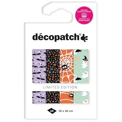 décopatch TD928C Assortiment de 4 papiers Foil avec dorure à chaud papier déco Noël Halloween tradi décopatch TD928C Assortiment de 4 papiers Foil avec dorure à chaud papier déco Noël Halloween tradi