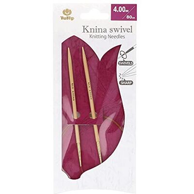 Tulip KS-800400 Aiguilles à tricoter en bambou Beige 80 cm x 4 mm Tulip KS-800400 Aiguilles à tricoter en bambou Beige 80 cm x 4 mm