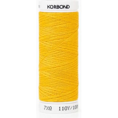 KORBOND Fil de polyester, jaune moutarde, 500 m KORBOND Fil de polyester, jaune moutarde, 500 m