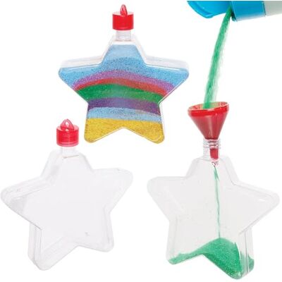 Baker Ross VC240 Bouteilles d'art avec sable en forme d'étoile Lot de 5, bouteilles d'art avec sable en forme d'étoile Baker Ross VC240 Bouteilles d'art avec sable en forme d'étoile Lot de 5, bouteilles d'art avec sable en forme d'étoile