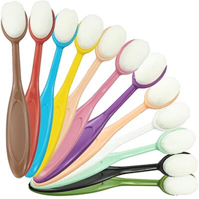 AMANDELIZABE Lot de 12 pinceaux colorés pour mélanger l'encre et les pinceaux de fond pour mélangeurs, travaux manuels en papier AMANDELIZABE Lot de 12 pinceaux colorés pour mélanger l'encre et les pinceaux de fond pour mélangeurs, travaux manuels en papier