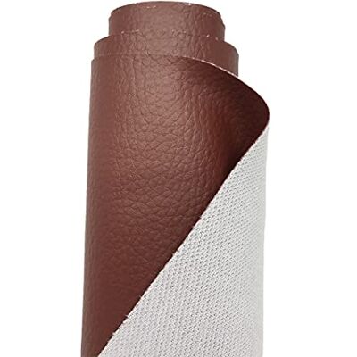 A-Express Tissu en similicuir grainé imperméable et résistant en vinyle pour tissus d'ameublement Marron 1 m 100 cm x 140 cm A-Express Tissu en similicuir grainé imperméable et résistant en vinyle pour tissus d'ameublement Marron 1 m 100 cm x 140 cm