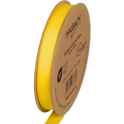 Halbach Seidenbänder Ruban gros-grain de qualité supérieure Largeur : 13 mm Longueur : 25 m Ruban cadeau durable en polyester recyclé Idéal comme ruban Couleur : jaune Halbach Seidenbänder Ruban gros-grain de qualité supérieure Largeur : 13 mm Longueur : 25 m Ruban cadeau durable en polyester recyclé Idéal comme ruban Couleur : jaune