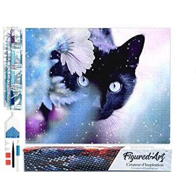 Figured’Art Diamond Painting Broderie Diamant 40x50cm Toile Entière Roulée avec Strass Perles Carrés Chat et Fleur Kit Complet Animaux 5D DIY Activité Manuelle Loisirs Créatifs Adultes Figured’Art Diamond Painting Broderie Diamant 40x50cm Toile Entière Roulée avec Strass Perles Carrés Chat et Fleur Kit Complet Animaux 5D DIY Activité Manuelle Loisirs Créatifs Adultes