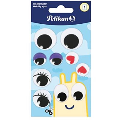 Pelikan Stickers grands yeux mobiles 1 feuille de 10 Pelikan Stickers grands yeux mobiles 1 feuille de 10