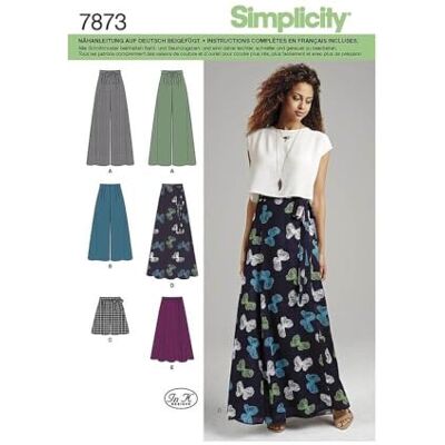 Simplicity US1069D5 Patron - Pantalons, Shorts & Jupe Maxi Simplicity US1069D5 Patron - Pantalons, Shorts & Jupe Maxi