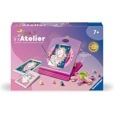 Ravensburger CreArt Atelier - Coffret Peinture avec 2 Toiles & Peinture Dorée - Kit d'Art pour Enfants 7+ Ravensburger CreArt Atelier - Coffret Peinture avec 2 Toiles & Peinture Dorée - Kit d'Art pour Enfants 7+