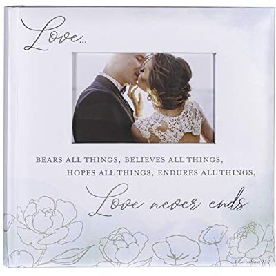 Malden International Designs Lot de 2 albums photos 10 x 15 cm avec espace d'écriture et mémo Love Never Ends Couleur : blanc Malden International Designs Lot de 2 albums photos 10 x 15 cm avec espace d'écriture et mémo Love Never Ends Couleur : blanc