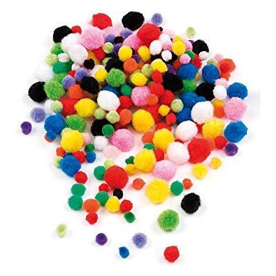Baker Ross Mini Pompons Colorés (paquet de 500) Matériel créatif pour adultes et enfants Baker Ross Mini Pompons Colorés (paquet de 500) Matériel créatif pour adultes et enfants
