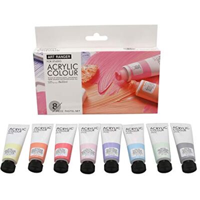 Paintersisters Art Ranger Lot de 8 tubes de peinture acrylique dans des tons pastel 22 ml Paintersisters Art Ranger Lot de 8 tubes de peinture acrylique dans des tons pastel 22 ml