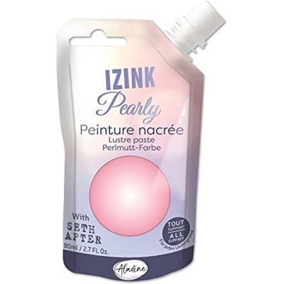 Aladine Izink Pearly Peinture Nacrée Ultra Couvrante, Tout Support DIY et Loisirs Créatifs Gourde Souple 80 ml Rose Pastel Aladine Izink Pearly Peinture Nacrée Ultra Couvrante, Tout Support DIY et Loisirs Créatifs Gourde Souple 80 ml Rose Pastel