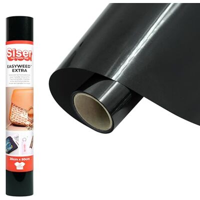 SISER ® EasyWeed® Extra noir, 30 x 0,5 m, vinyle thermotransférable pour personnaliser nylon, cuir, tissus traités SISER ® EasyWeed® Extra noir, 30 x 0,5 m, vinyle thermotransférable pour personnaliser nylon, cuir, tissus traités