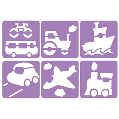 Sodertex Pack de pochoirs MES TRANSPORTS en plastique incassable 5mm 14 x 14 cm 6 pcs 1 coloris assorti L730015 Loisir créatif Sodertex Pack de pochoirs MES TRANSPORTS en plastique incassable 5mm 14 x 14 cm 6 pcs 1 coloris assorti L730015 Loisir créatif
