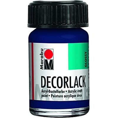 Marabu decorlack Acryl : À Base D'Eau Acrylique Craft Paint 15ml Pot Bleu Foncé Marabu decorlack Acryl : À Base D'Eau Acrylique Craft Paint 15ml Pot Bleu Foncé