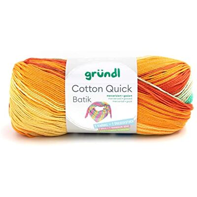 Gründl Cotton Quick Batik 4921-05 Pelote de fil Bleu clair/vert/maïs/orange 100 g Gründl Cotton Quick Batik 4921-05 Pelote de fil Bleu clair/vert/maïs/orange 100 g
