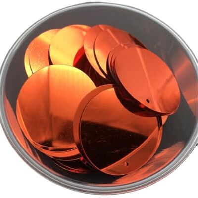 LXHZSY Paillettes rondes et plates en PVC de 10 mm, 15 mm, 20 mm, 25 mm, 30 mm, pour couture, mariage et loisirs créatifs avec 1 trou latéral (orange, 25 mm, 60 pièces, 10 g) LXHZSY Paillettes rondes et plates en PVC de 10 mm, 15 mm, 20 mm, 25 mm, 30 mm, pour couture, mariage et loisirs créatifs avec 1 trou latéral (orange, 25 mm, 60 pièces, 10 g)