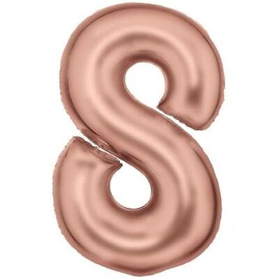 amscan Grand chiffre 8 en soie Lustre or rose N34 emballé 86 cm amscan Grand chiffre 8 en soie Lustre or rose N34 emballé 86 cm