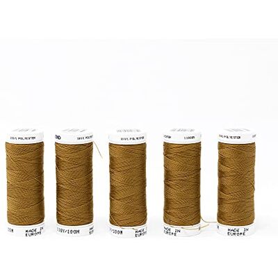 KORBOND Bobine de 500 m de fil en polyester marron clair pour machine à coudre à la main Pas de rétrécissement Idéal pour raccommoder, couper, matelasser, artisanat, réparation et embellissement KORBOND Bobine de 500 m de fil en polyester marron clair pour machine à coudre à la main Pas de rétrécissement Idéal pour raccommoder, couper, matelasser, artisanat, réparation et embellissement