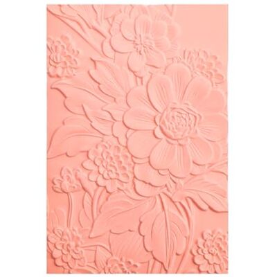 OTCRAFT Pochoir de gaufrage en plastique 3D motif pivoine pour scrapbooking, fabrication de cartes OTCRAFT Pochoir de gaufrage en plastique 3D motif pivoine pour scrapbooking, fabrication de cartes