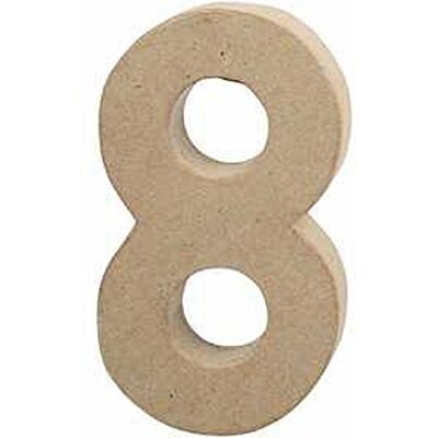 Creativ Create Crafts Numéro en Papier mâché, Polycarbonate, Beige, 20,5cm Creativ Create Crafts Numéro en Papier mâché, Polycarbonate, Beige, 20,5cm