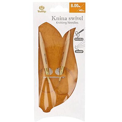 Tulip KS-400800 Aiguilles à tricoter en bambou Beige 40 cm x 8 mm Tulip KS-400800 Aiguilles à tricoter en bambou Beige 40 cm x 8 mm