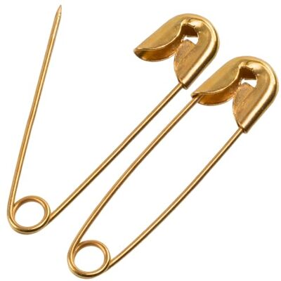AERZETIX Lot de 110 Épingles de sûreté à nourrice classiques 23 mm en métal couleur doré pour travaux de couture textile créations bijoux décorations DIY AERZETIX Lot de 110 Épingles de sûreté à nourrice classiques 23 mm en métal couleur doré pour travaux de couture textile créations bijoux décorations DIY