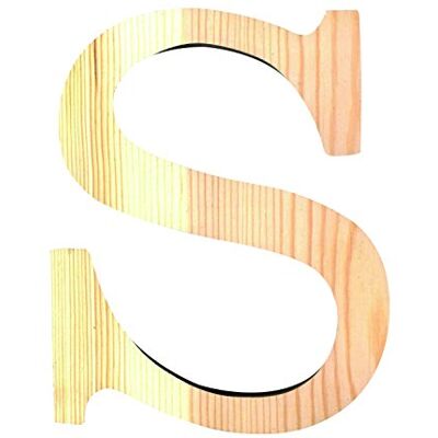 Artemio 11,5 cm Bois Lettre S en majuscules, de couleur Beige Artemio 11,5 cm Bois Lettre S en majuscules, de couleur Beige