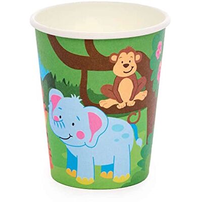 Baker Ross Gobelets Enfants en Carton motif Animaux de la Jungle Lot de 10, Decoration Anniversaire Enfant (FX102), Gobelets en Papier Baker Ross Gobelets Enfants en Carton motif Animaux de la Jungle Lot de 10, Decoration Anniversaire Enfant (FX102), Gobelets en Papier