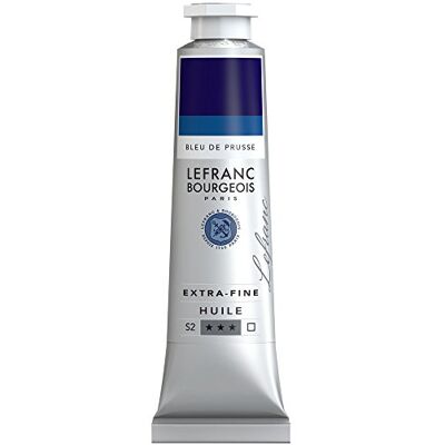 Lefranc Bourgeois Lefranc & Bourgeois Peinture à l'huile Lefranc extra fine (pigments d'artiste de qualité supérieure) Tube de 40 ml Bleu prussien Lefranc Bourgeois Lefranc & Bourgeois Peinture à l'huile Lefranc extra fine (pigments d'artiste de qualité supérieure) Tube de 40 ml Bleu prussien