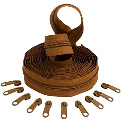 AERZETIX C62636x5-C62855x10 Kit de fermeture éclair spirale 5m N°5 couleur : rouille + 10 curseurs N°5 non verrouillable couleur: rouille nylon/métal mercerie AERZETIX C62636x5-C62855x10 Kit de fermeture éclair spirale 5m N°5 couleur : rouille + 10 curseurs N°5 non verrouillable couleur: rouille nylon/métal mercerie