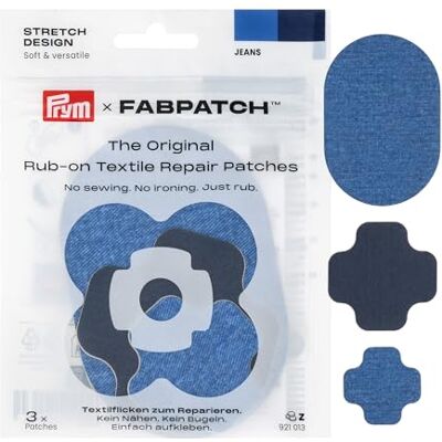Prym FabPatch STRETCH 921013 Lot de 3 patchs de réparation autocollants bi-élastiques pour vêtements de sport, leggings, vestes et baskets Sans couture ni repassage Prym FabPatch STRETCH 921013 Lot de 3 patchs de réparation autocollants bi-élastiques pour vêtements de sport, leggings, vestes et baskets Sans couture ni repassage
