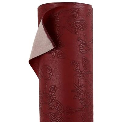 A-Express Tissu en similicuir floral En vinyle synthétique gaufré 140 cm de large 430 g/m² au mètre Tissu d'ameublement texturé à fleurs pour bricolage et loisirs créatifs Bordeaux A-Express Tissu en similicuir floral En vinyle synthétique gaufré 140 cm de large 430 g/m² au mètre Tissu d'ameublement texturé à fleurs pour bricolage et loisirs créatifs Bordeaux