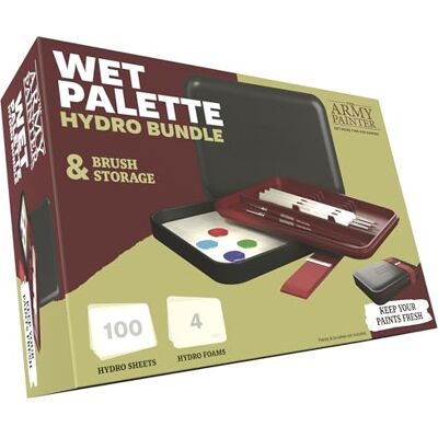 The Army Painter Wet Palette Combo Palette de Tri de Pinceaux de Première Qualité avec 50 Lingettess et 2 Éponges pour Peinture sur Figurine de Wargames The Army Painter Wet Palette Combo Palette de Tri de Pinceaux de Première Qualité avec 50 Lingettess et 2 Éponges pour Peinture sur Figurine de Wargames
