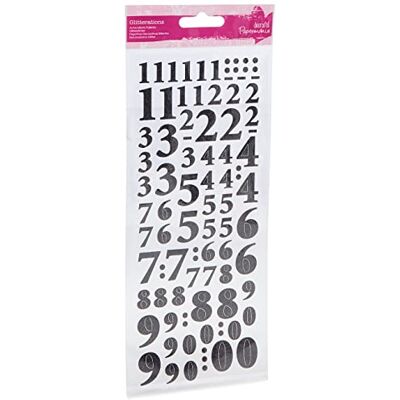 docrafts Stickers Scintillants Numéros Anita, Noir docrafts Stickers Scintillants Numéros Anita, Noir