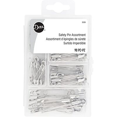 Dritz Quilting de sécurité courbée en métal Broches assortment-90/Pkg Dritz Quilting de sécurité courbée en métal Broches assortment-90/Pkg