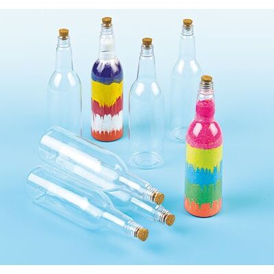 Bouteilles en plastique à décorer (Paquet de 4) Fournitures D'Artisanat - Jaune Bouteilles en plastique à décorer (Paquet de 4) Fournitures D'Artisanat - Jaune