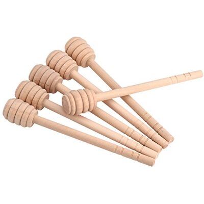Ausla Bâton de Miel en Bois, 50 Pièces, 15 cm, Cuillère à Miel, Bâton d'Agitation pour Distribution et Collecte Ausla Bâton de Miel en Bois, 50 Pièces, 15 cm, Cuillère à Miel, Bâton d'Agitation pour Distribution et Collecte
