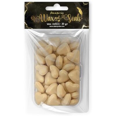 Stamperia Wax Refill for Scrapbooking, Albums, Card Making, Bullet Journalling and More, Heart Shape, Easy to Melt for Personalised Stamping, Perfect for Crafts and Gifting (Pastel Peach) (20g) Stamperia Wax Refill for Scrapbooking, Albums, Card Making, Bullet Journalling and More, Heart Shape, Easy to Melt for Personalised Stamping, Perfect for Crafts and Gifting (Pastel Peach) (20g)