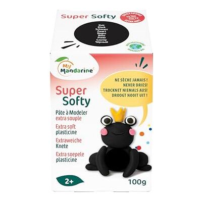 Avenue Mandarine SO0880100100C Une Boite de 100 g de PATE A MODELER SuperSofty À partir de 2 ans NOIR Avenue Mandarine SO0880100100C Une Boite de 100 g de PATE A MODELER SuperSofty À partir de 2 ans NOIR