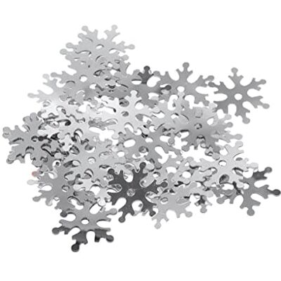 INNSPIRO Paillettes flocons de neige argentés 24 mm. 14 g. INNSPIRO Paillettes flocons de neige argentés 24 mm. 14 g.