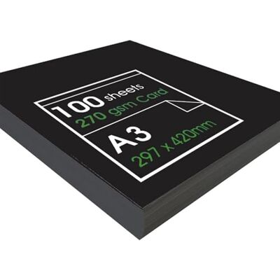 Artway Enviro A3 Carton Noir, 270g/m², 100 Feuilles Volantes, Recyclé Carton Noir Intense, Idéal pour le Dessin en Valeurs, l’Illustration, le Montage & la Présentation Artway Enviro A3 Carton Noir, 270g/m², 100 Feuilles Volantes, Recyclé Carton Noir Intense, Idéal pour le Dessin en Valeurs, l’Illustration, le Montage & la Présentation