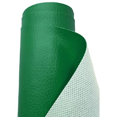 A-Express Tissu en similicuir grainé imperméable et résistant en vinyle texturé pour travaux d’ameublement 100 cm x 140 cm Vert bouteille A-Express Tissu en similicuir grainé imperméable et résistant en vinyle texturé pour travaux d’ameublement 100 cm x 140 cm Vert bouteille