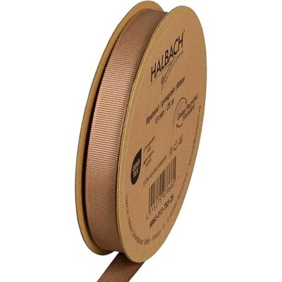 Halbach Seidenbänder Ruban gros grain de qualité supérieure Largeur : 13 mm Longueur : 25 m Ruban cadeau durable en polyester recyclé Idéal comme ruban Couleur : moka Halbach Seidenbänder Ruban gros grain de qualité supérieure Largeur : 13 mm Longueur : 25 m Ruban cadeau durable en polyester recyclé Idéal comme ruban Couleur : moka