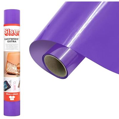 SISER ® EasyWeed® Extra violet clair, 30 x 0,5 m, vinyle thermotransférable pour personnaliser nylon, cuir, tissus traités SISER ® EasyWeed® Extra violet clair, 30 x 0,5 m, vinyle thermotransférable pour personnaliser nylon, cuir, tissus traités