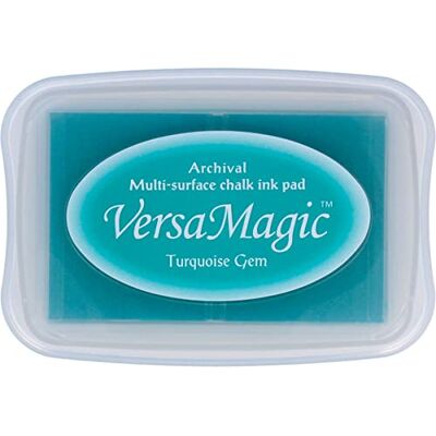 Tsukineko Versamagic Tampon encreur finition craie Turquoise Tsukineko Versamagic Tampon encreur finition craie Turquoise