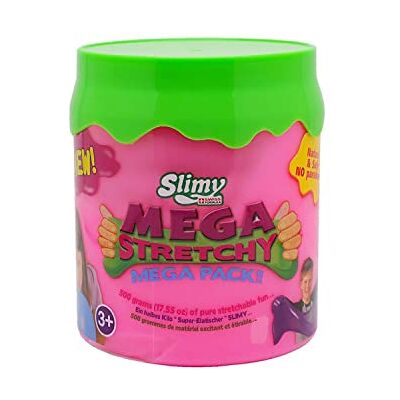 Slimy Mega Slime Slime ultra extensible 500 g pour enfants, pâte à modeler extrêmement extensible dans une boîte cadeau, pâte à modeler élastique comme cadeau pour enfants, couleur : rose Slimy Mega Slime Slime ultra extensible 500 g pour enfants, pâte à modeler extrêmement extensible dans une boîte cadeau, pâte à modeler élastique comme cadeau pour enfants, couleur : rose