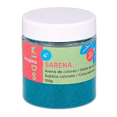 INNSPIRO Sable de couleur bleu turquoise 100 g, pour décoration et travaux manuels INNSPIRO Sable de couleur bleu turquoise 100 g, pour décoration et travaux manuels