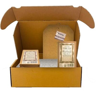 Stamperia Crafty and Shape Kit for Crafts and Mixed Media Projects, with 4 x Large Moulds, 2 x Packs of Stone Clay, and a Decorative Tag (7pcs) (Art Stories) Stamperia Crafty and Shape Kit for Crafts and Mixed Media Projects, with 4 x Large Moulds, 2 x Packs of Stone Clay, and a Decorative Tag (7pcs) (Art Stories)