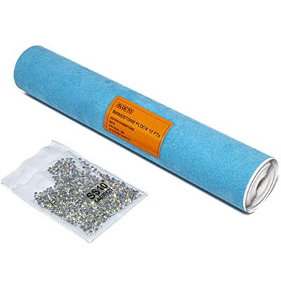 GLOCTO Rouleau de strass pour pochoir et Hotfix Compatible avec machine à découper en vinyle 30,5 x 4,6 m GLOCTO Rouleau de strass pour pochoir et Hotfix Compatible avec machine à découper en vinyle 30,5 x 4,6 m